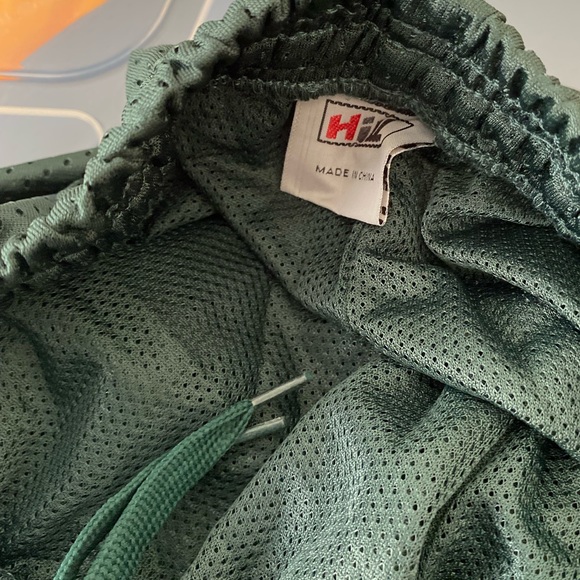 💚🩳 Hill Men’s Mesh Basketball Shorts w/2 front pockets - Forest Green - Picture 4 of 4